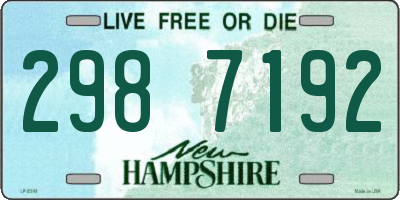 NH license plate 2987192