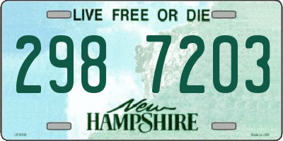 NH license plate 2987203