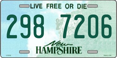 NH license plate 2987206