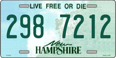 NH license plate 2987212