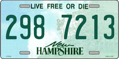 NH license plate 2987213