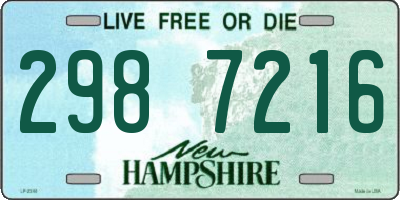NH license plate 2987216