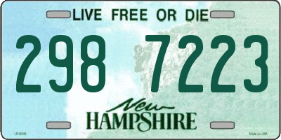 NH license plate 2987223