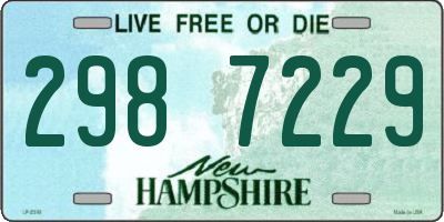 NH license plate 2987229