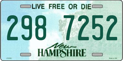 NH license plate 2987252