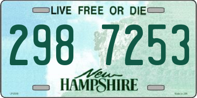 NH license plate 2987253
