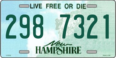 NH license plate 2987321