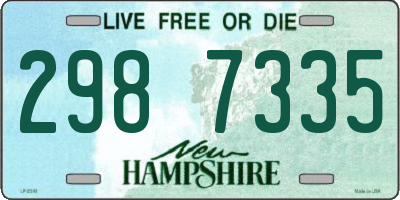 NH license plate 2987335