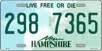NH license plate 2987365