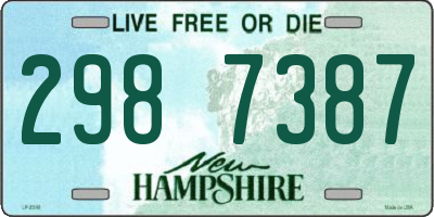 NH license plate 2987387