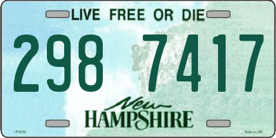 NH license plate 2987417