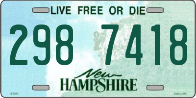 NH license plate 2987418