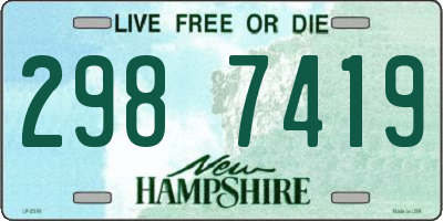 NH license plate 2987419