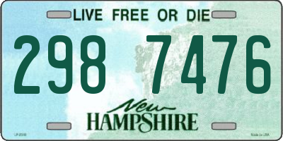 NH license plate 2987476
