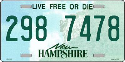 NH license plate 2987478