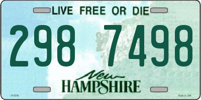 NH license plate 2987498