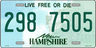 NH license plate 2987505