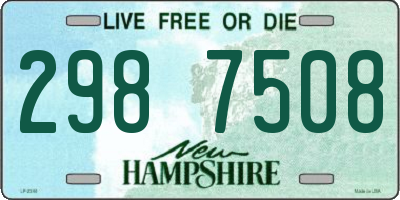 NH license plate 2987508