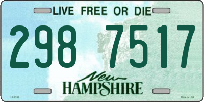 NH license plate 2987517