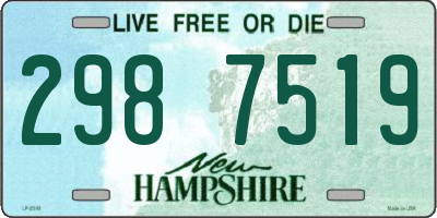 NH license plate 2987519