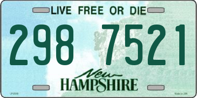 NH license plate 2987521