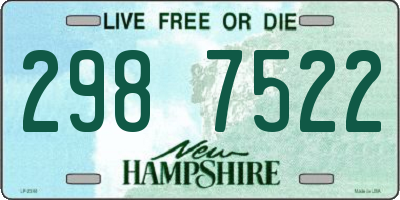 NH license plate 2987522