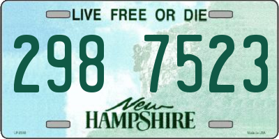 NH license plate 2987523
