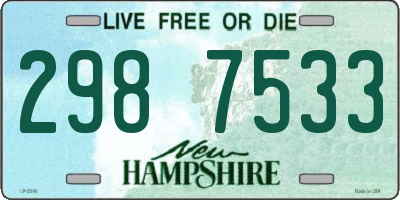 NH license plate 2987533