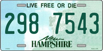 NH license plate 2987543