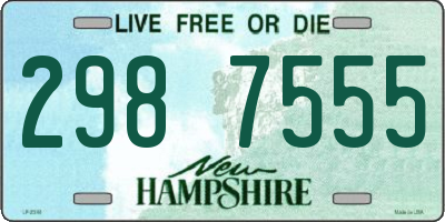 NH license plate 2987555