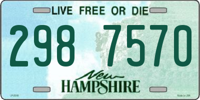 NH license plate 2987570