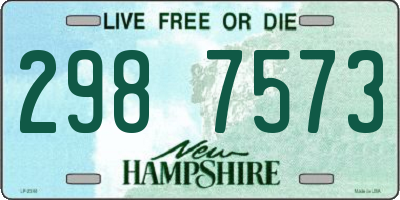 NH license plate 2987573