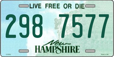 NH license plate 2987577