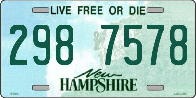 NH license plate 2987578
