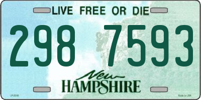 NH license plate 2987593