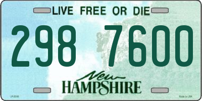 NH license plate 2987600