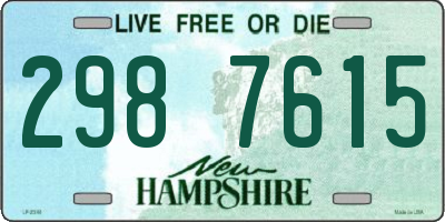 NH license plate 2987615