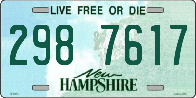 NH license plate 2987617