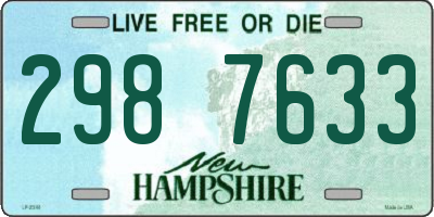 NH license plate 2987633