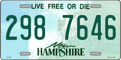 NH license plate 2987646