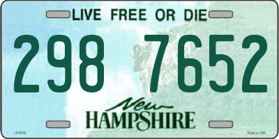 NH license plate 2987652