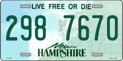 NH license plate 2987670
