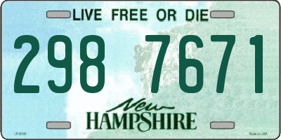NH license plate 2987671