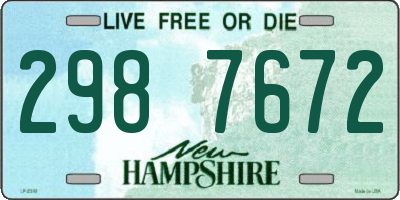 NH license plate 2987672