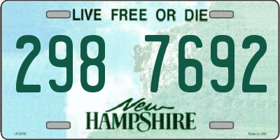 NH license plate 2987692
