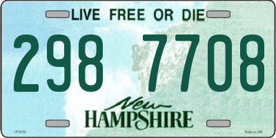 NH license plate 2987708