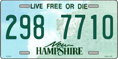 NH license plate 2987710