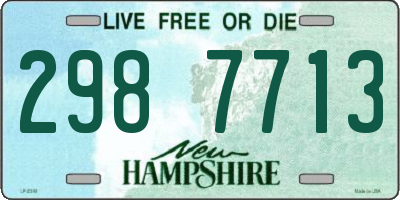 NH license plate 2987713
