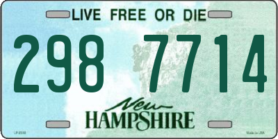 NH license plate 2987714