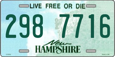NH license plate 2987716
